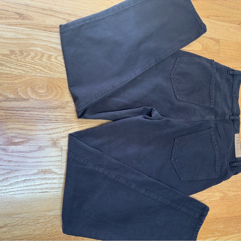 PacSun Dad Jeans - High Rise Straight Leg - Button Fly - Size 24 Charcoal Gray - Picture 7 of 12